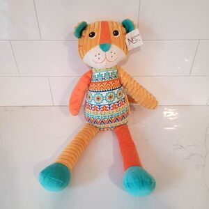 Maison Chic Plush Tiger Soft Corduroy Long Legged Lovey Stuffed Animal Toy 20"